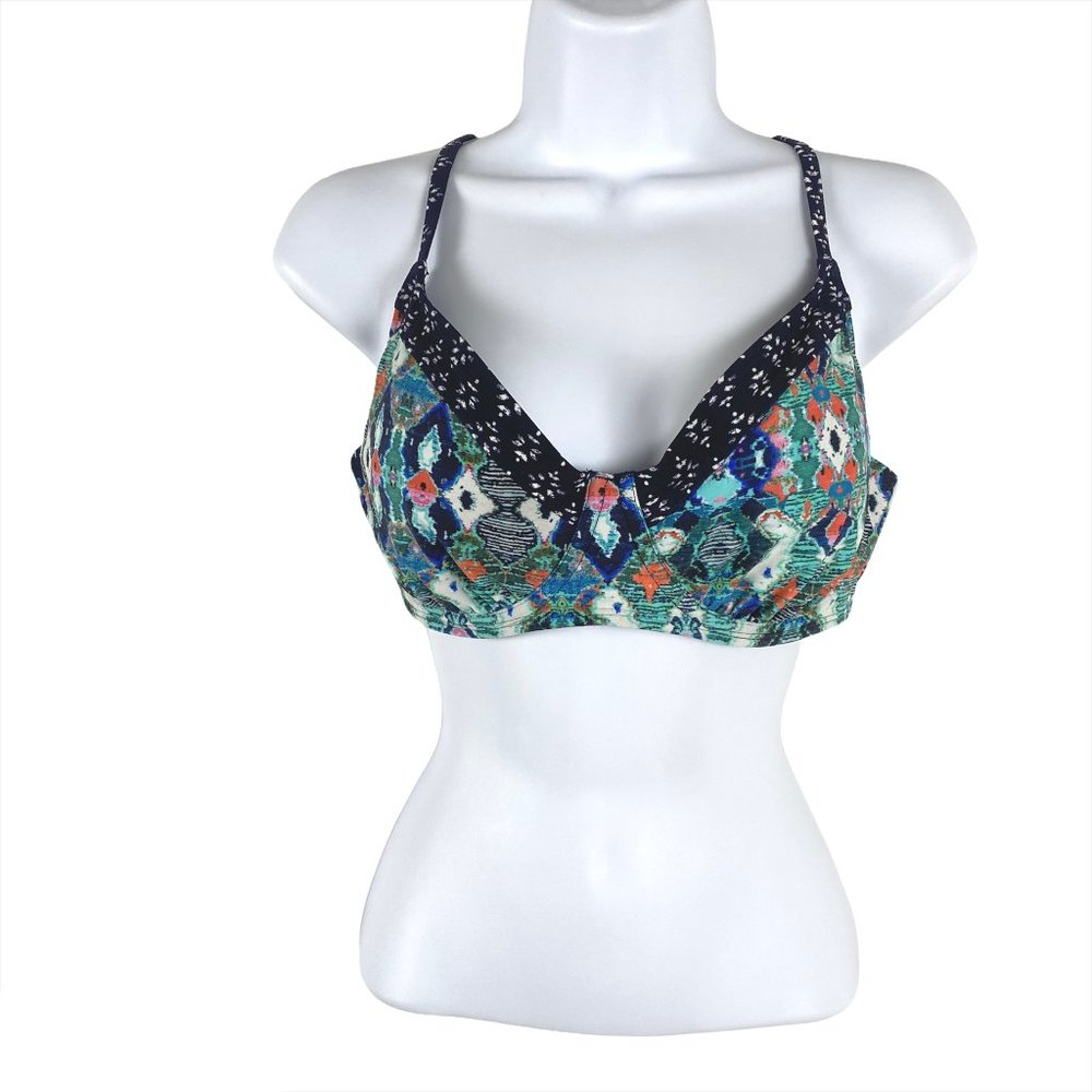 Athleta Taza Kaimana Bikini Top Multicolored Print